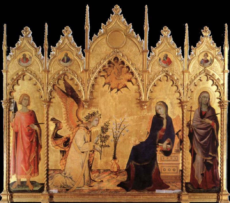 Simone Martini The annunciation with Two Saints Norge oil painting art